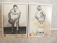 Lot of 2 INDIANA University Basketball Cards Hoosiers LOU WATSON JON MCGLOCKLIN