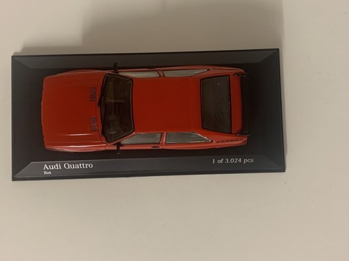 Audi Quattro Coupé Lim 1:43 Minichamps 1/3.024 Rojo Modelo Coche Regalo Rareza - Imagen 9 de 13