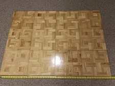 Oak Tree Hevea Wood HADDON HALL Parquet solid wood floor tiles Brand New 12 PCS.