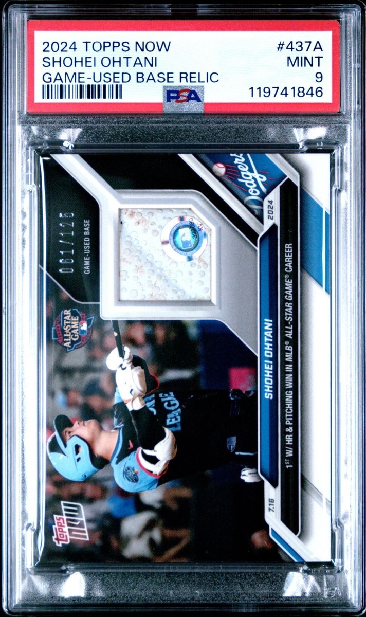 2024 Topps Now SHOHEI OHTANI 437a Game Used Base Relic 61/125 PSA