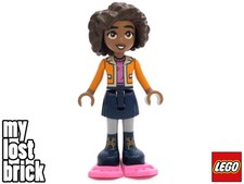 LEGO Friends - Aliya Minifigure with Orange Jacket from set 41760 (frnd664) -NEW