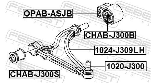 FEBEST FRONT LEFT WISHBONE ARM FITS CHEVROLET ORLANDO | 1024-J309LH - Picture 4 of 4