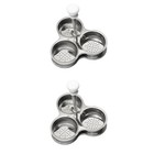  2 Pieces Kocheiermaschine Eierpochierer Aus Stahl Dampfer Eierkocher