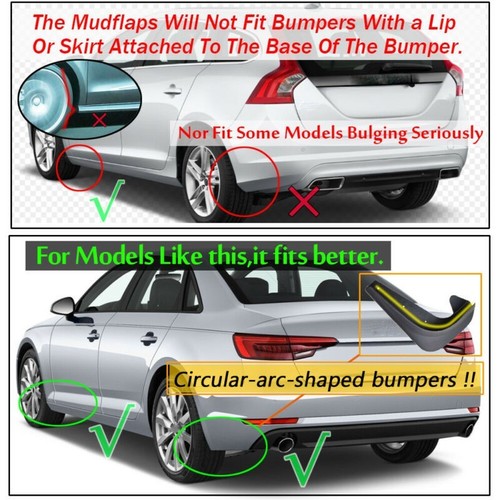Practical Car Fenders Splash With Screw Black EVA Mud Mudguards Plastic - Picture 12 of 12