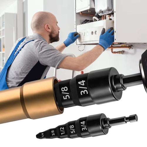 Swaging Tube Expander Tool Drill Bit Set Air Conditioner Copper Pipe Flaring
