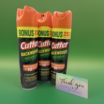 Pack OF 3| Cutter Backwoods Insect Repellent 6 Ounces, Aerosol EPA 305-51-121