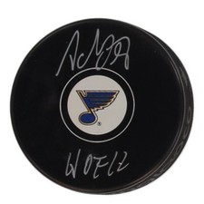 Adam Oates Signed St Louis Blues Puck HOF 12 Beckett BAS Auto