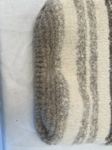 Womens Felted Wool HandBag Purse Gray Cream Brown Handmade “spot* Boho 16.5 X 12 - Bild 3 von 6