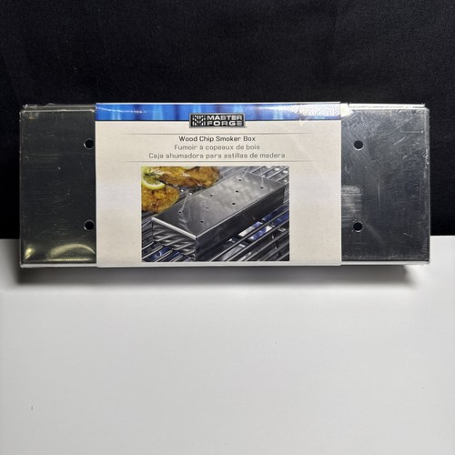 Master Forge Hackschnitzel Räucherbox Edelstahl/Scharnierdeckel #0269470 NEU (2C3) - Bild 1 von 4