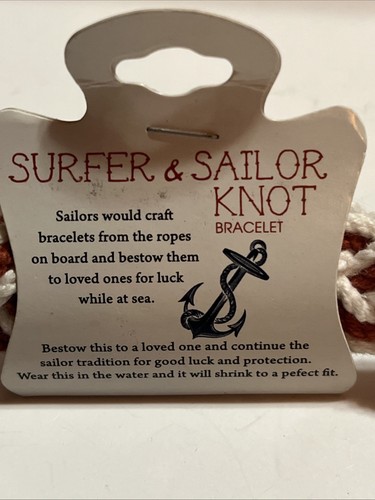 Nautical Braided Rope Bracelet Summer Beach Surfer & Sailor Knot Cord Wristband - Picture 2 of 4