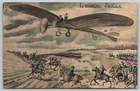 1914 WW1 French Military Aviation Postcard L'Oiseau Veille Monoplane Cavalry C14