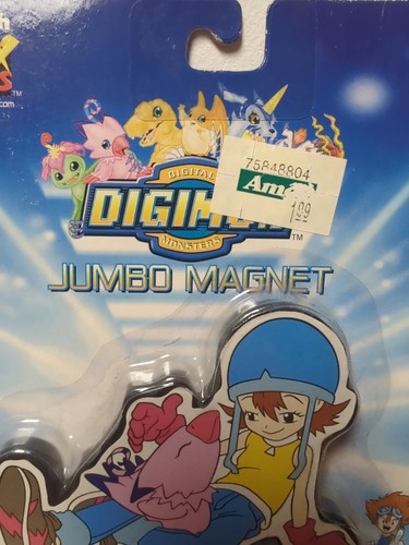De colección 1999 Digimon Digital Monsters Jumbo Imán Sora y Biyomon Nuevo en Paquete - Imagen 3 de 15