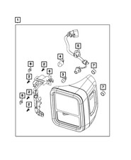 Genuine Mopar Tail Lamp Left 68336577AF