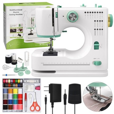 Mini Sewing Machine for Beginners with 32 PCS Threads Kit,16 Built-In Stitche...