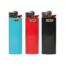 x3 - Bic Classic Cigarette Lighters Disposable Mini Size, Assorted Colors