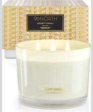 Luxury Vanilla Soy Candles  Large 3 Wick Jar Candle  up to 50 Hours Burning Ti