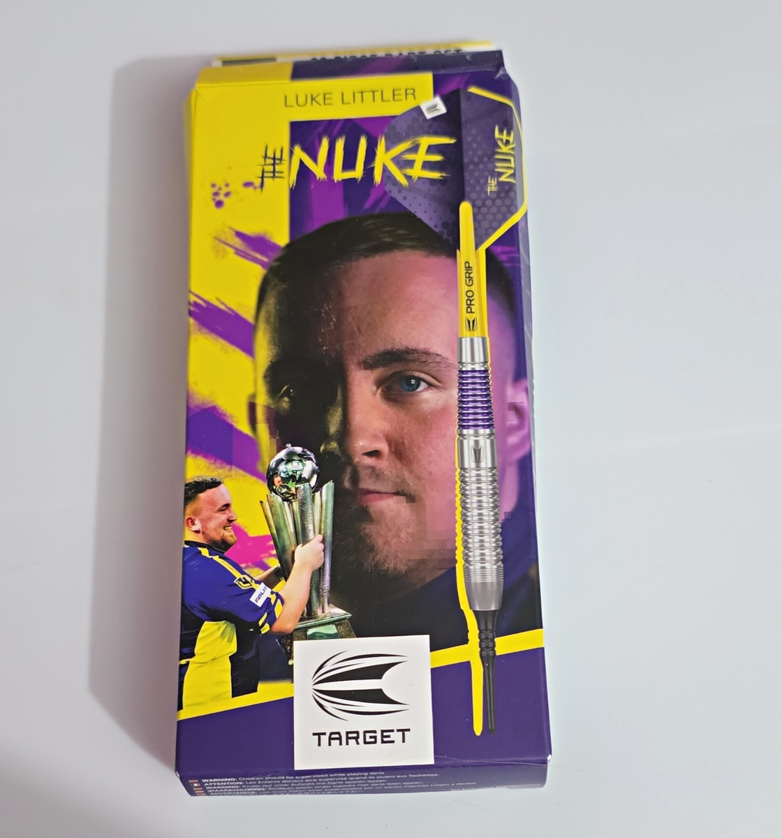 Target Luke Littler The Nuke Brass 90% Soft Tip Darts Set MPN