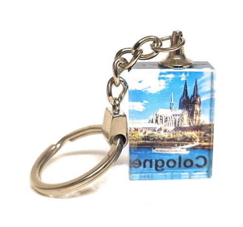 Schlüsselanhänger Glas Cristal Laser Gravour Köln Dom oder Dresden Frauenkirche - Picture 5 of 8