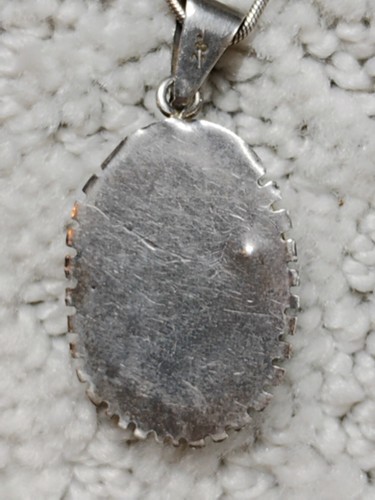 Navajo Native American 925 Sterling Silver Golden Hill Turquoise Pendant & Chain - Picture 6 of 8