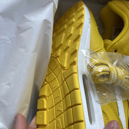 Supreme SS25 Air Max 1 Uk 9.5 | yellow | New Condition In Hand 100% Authentic - Picture 12 of 16