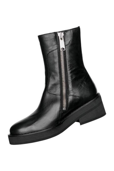 Women H&M Studio Boots Black Leather 39