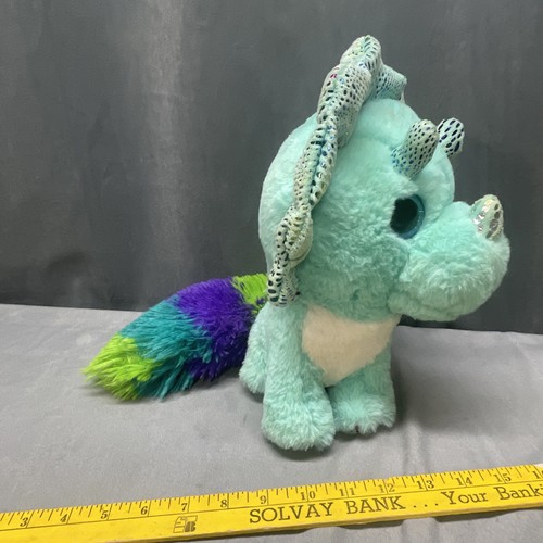 Dinosaur With Fluffy Tail Plush Stuffed Animal Toy Colorful Soft - Picture 13 of 24