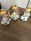 Vintage Homco #5551 Christmas Angels Musical Instruments Set of 3 Figurines #