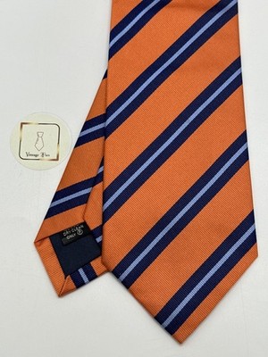 E.Marinella Silk Tie Multicolor Regimental Pattern Classic Made in Italy
