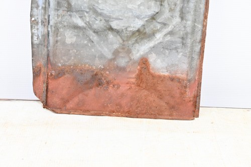 Antique . Pressed Tin Roof Shingle Decorative Embossed Tin Wall Art Salvage #7 - Picture 8 of 8