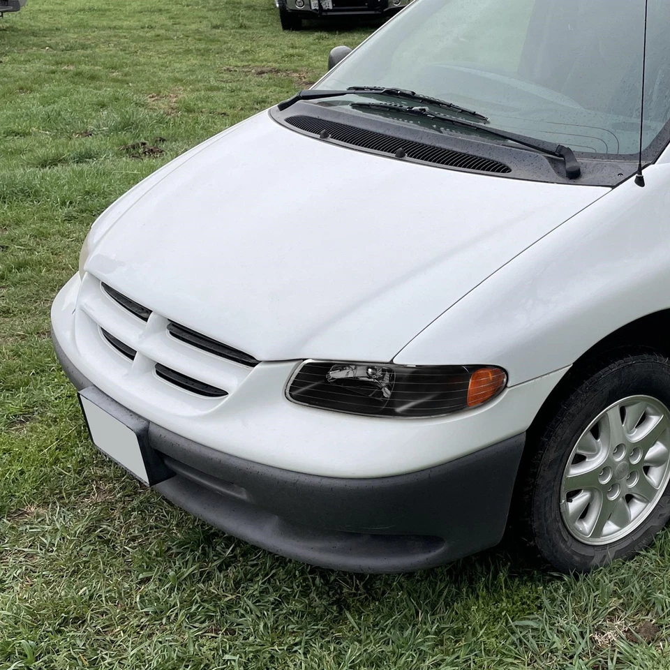Black Headlights Fits 1996-2000 Dodge Grand Caravan Chrysler Town & Country Lamp — 第 2/4 张图片