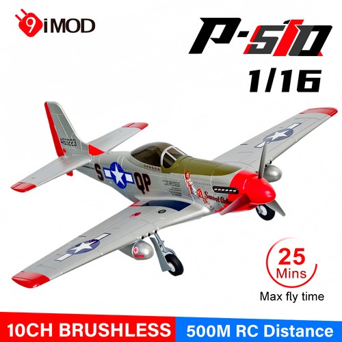 P-51D RC Plane 10CH Brushless 1/16 HD Camera 6-Axis Gyro 3D Fix-wing Aircraft - Picture 1 of 23