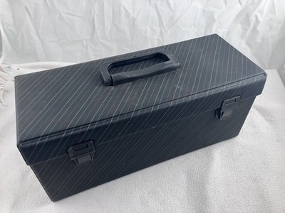 8 Track / cassette music storage case 14'' length black striped