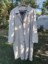 Brooks Brothers 346 Coat Mens 44s BeigeTrench Removable Wool Liner