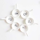  Dipping Sauce Bowls Ceramic Serving Dishes Small Cat Modern Style