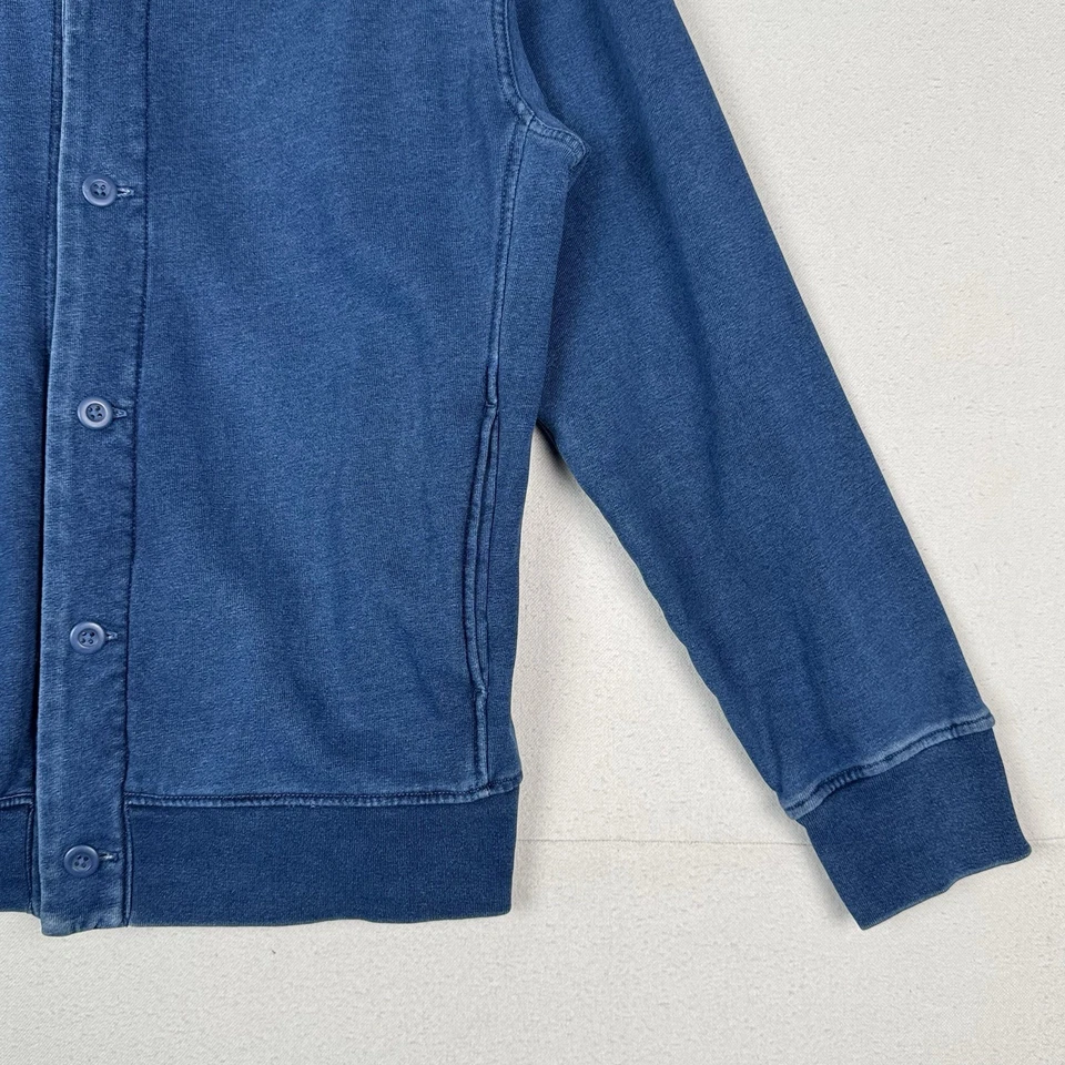 Uniqlo Indigo Dye Cárdigan Sudadera Para Hombre Mediana M Azul Bolsillos Foto 4 de 4
