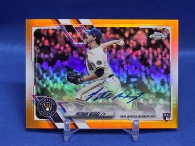 2021 Topps Chrome #RA-PW Patrick Weigel RC Autographs Orange Refractor Auto /25