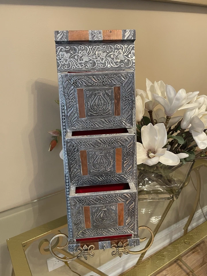 复古铝制浮雕邮件收纳架大象字母食谱壁挂 — 第 2/4 张图片