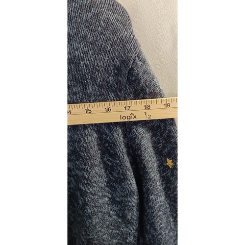 Designer Original Studio Christmas Ho Ho Ho Cardigan Sweater Santa Holiday  Blue - Picture 7 of 9