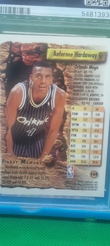 1993-94 Topps Finest Anfernee Penny Hardaway RC #189 Rookie MAGIC PSA 8 N Mint - Bild 6 von 6