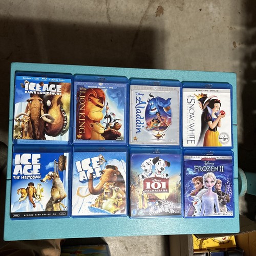 8 Blue Ray Disney DVD Lot Used Ice Age Frozen Snow. White Aladdin Lion King 101 - Bild 4 von 9