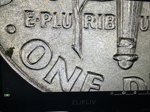 Very Clean 2005-P Roosevelt Dime DD ERROR and Off Center Punch 0051 - Picture 8 of 15