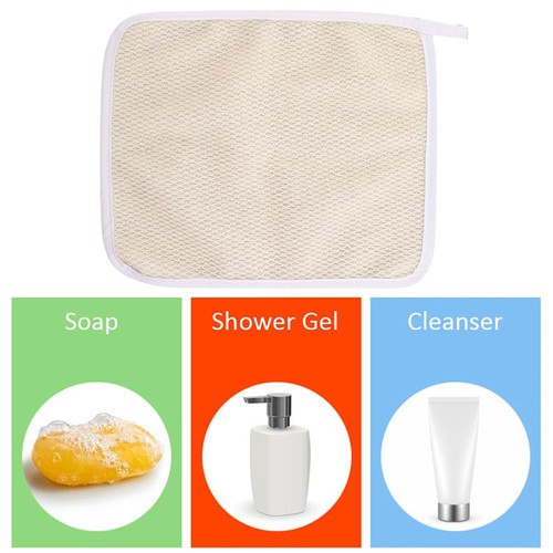 Face and Body Wash Cloths Exfoliating Scrub Cloth Soft Weave Bath Cloth - Picture 3 of 10