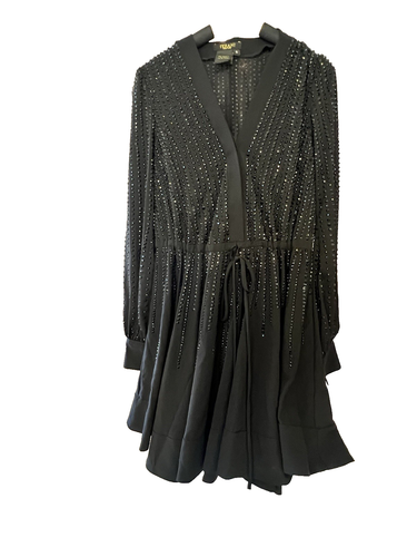 Terani Couture women's beaded black cocktail dress - size 6 - Picture 1 of 10