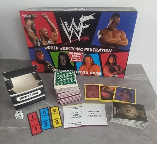 WWF World Wrestling Federation Trivia Game 2nd Edition Rare WWE Cards Complete - Picture 3 of 9