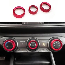3PC AC Air Heater Climate Switch Control Knob Cover Ring for Kia Forte 2019-2024