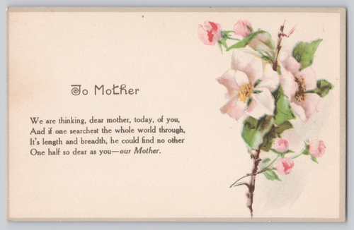 Postcard To Mother Thinking Of You  -  Flowers,  MOTHER'S DAY wish - Picture 1 of 3