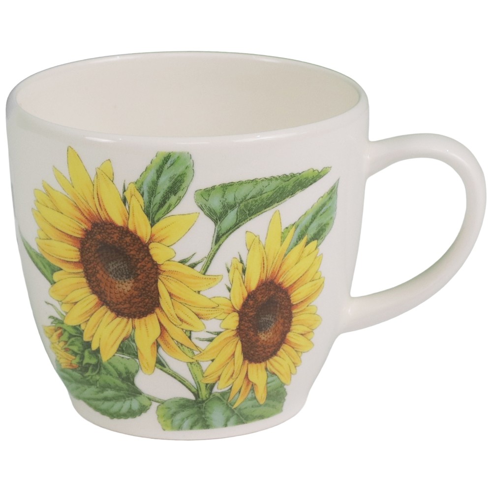 Portmeirion Bloom Garden Sunflower Latte Mug 400ml Dishwasher Safe