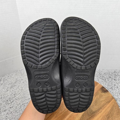 Crocs Islander Pitcrew braun Leder schwarz Clog Freizeit täglich Bootsschuh Damen 10 - Bild 10 von 14