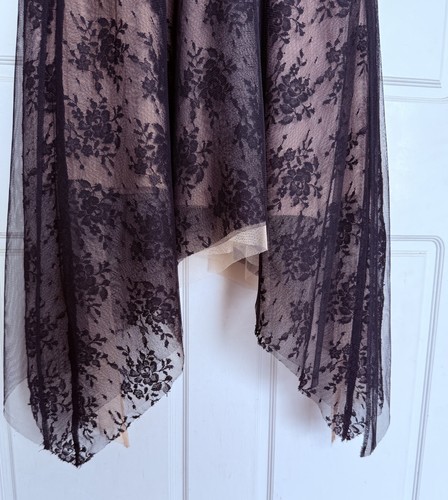 Vintage Womens Dress Size L AU 12-14 /US 8-10 Black Mesh Lace Midi Y2K Event 90s - Picture 3 of 17