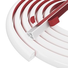 118&rdquo; Flexible Quarter Round Molding Bendable Peel and Stick Trim,White | S